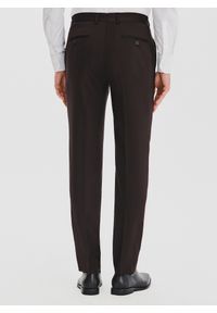 Pako Lorente - PAKO LORENTE – Brązowe spodnie garniturowe. Okazja: na spotkanie biznesowe. Kolor: brązowy. Materiał: poliester, wełna. Styl: biznesowy #9