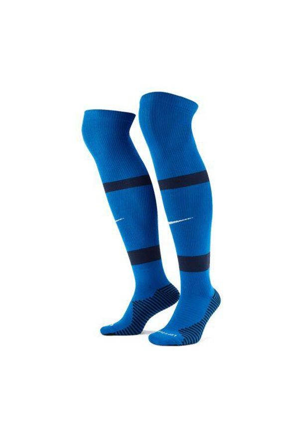 Legginsy Nike MatchFit Knee High, Mężczyźni. Kolor: niebieski. Materiał: poliester, materiał. Sport: piłka nożna