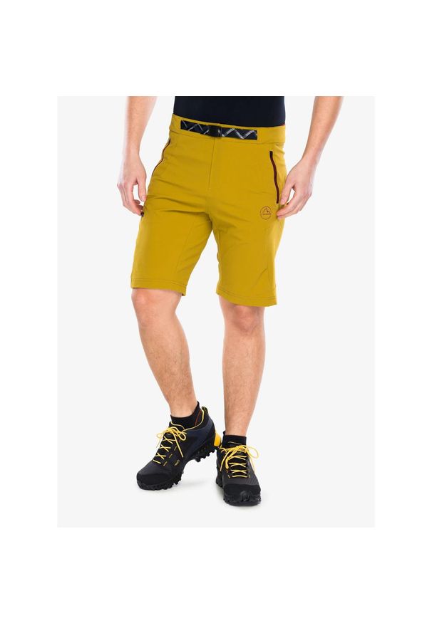LA SPORTIVA - Spodenki turystyczne męskie La Sportiva West Crest Shorts. Kolor: żółty