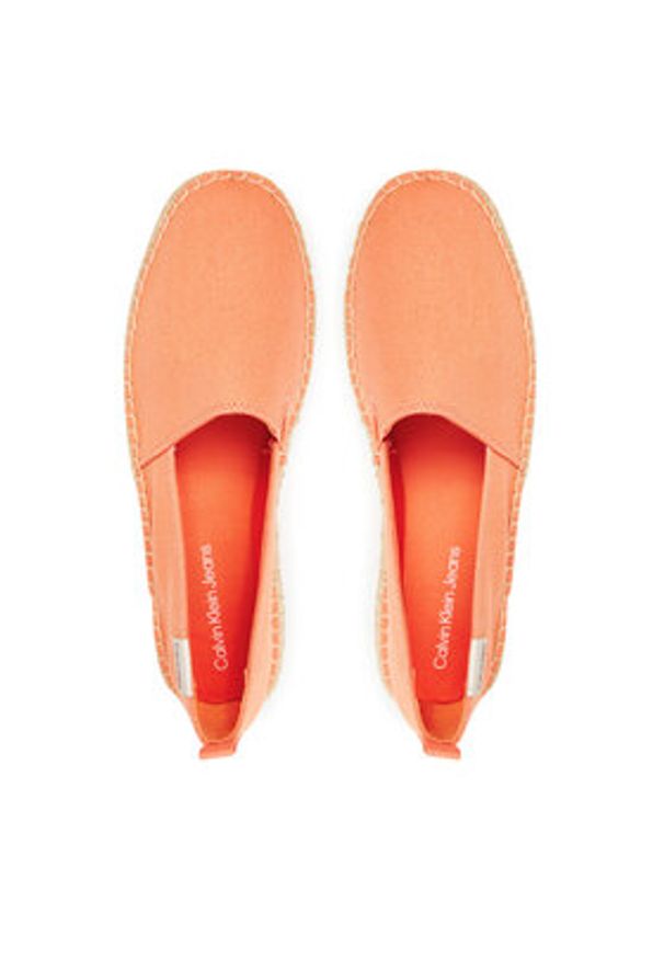 Calvin Klein Jeans Espadryle Platform Espadrille Ml Cs YW0YW01871 Pomarańczowy. Kolor: pomarańczowy. Materiał: materiał. Obcas: na platformie
