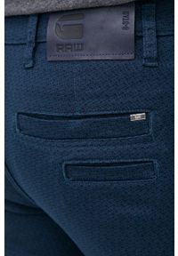 G-Star RAW - G-Star Raw Spodnie męskie kolor granatowy w fasonie chinos. Kolor: niebieski. Materiał: tkanina, bawełna, poliester #4