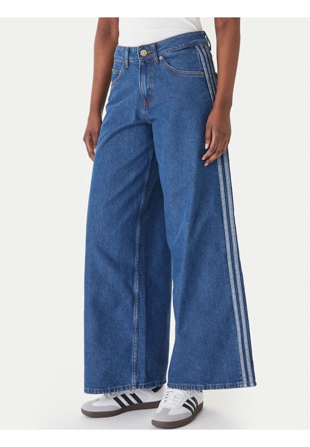 Adidas - adidas Jeansy Firebird Adilenium KD2906 Niebieski Wide Leg. Kolor: niebieski