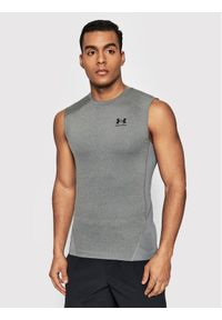 Under Armour Tank top HeatGear® 1361522 Szary Slim Fit. Kolor: szary. Materiał: syntetyk