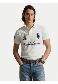 Polo Ralph Lauren Polo 710P07311002 Biały Custom Slim Fit. Typ kołnierza: polo. Kolor: biały. Materiał: bawełna #1