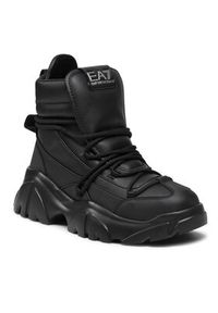 EA7 Emporio Armani Trapery X8M001 XK228 R926 Czarny. Kolor: czarny. Materiał: skóra #5