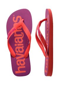 Havaianas japonki TOP LOGOMANIA kolor fioletowy 4145741.1256. Kolor: fioletowy. Materiał: guma #2