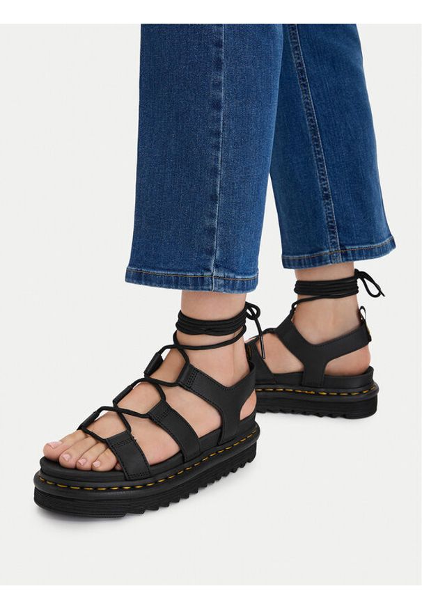 Dr. Martens Sandały Nartilla DM31617001 Czarny. Kolor: czarny. Materiał: skóra