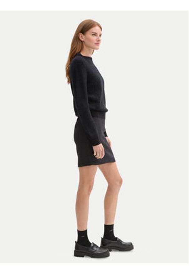 Tom Tailor Spódnica mini 1044649 Czarny Regular Fit. Kolor: czarny. Materiał: syntetyk