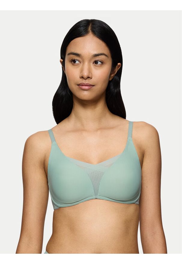 Triumph Biustonosz bezfiszbinowy Shape Smart 10209594 Zielony. Kolor: zielony. Materiał: syntetyk