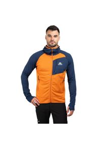 MOUNTAIN EQUIPMENT - Bluza trekkingowa męska Eclipse Hooded. Kolor: pomarańczowy, wielokolorowy, niebieski