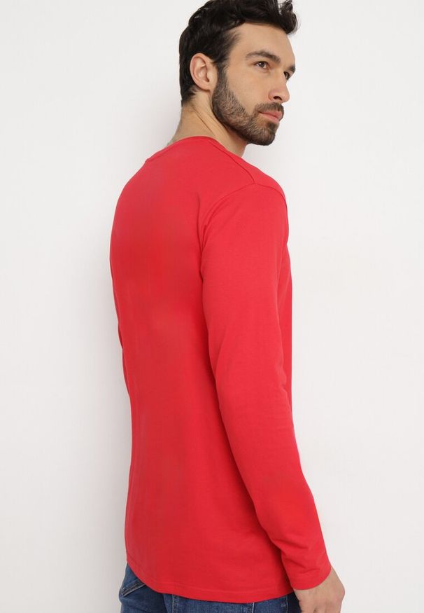 Born2be - Czerwona Bluzka Ideld. Kolor: czerwony. Materiał: dzianina. Długość rękawa: długi rękaw. Wzór: jednolity. Styl: klasyczny