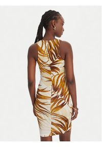 Just Cavalli Sukienka koktajlowa 80PAO9A7 JS560 Żółty Slim Fit. Kolor: żółty. Materiał: wiskoza. Styl: wizytowy #3