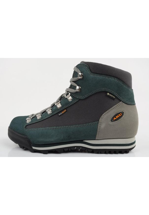 Buty sportowe trekkingowe damskie Aku Ultralight Gore-tex wysokie. Kolor: zielony, wielokolorowy, szary. Styl: sportowy