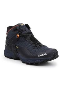 Buty trekkingowe męskie Salewa MS Ultra Flex 2 Mid Gtx. Wysokość cholewki: za kostkę. Zapięcie: sznurówki. Kolor: szary. Materiał: materiał, syntetyk, tkanina. Szerokość cholewki: normalna