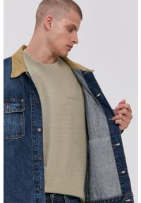 Levi's® - Levi's Kurtka jeansowa męska kolor granatowy przejściowa oversize. Okazja: na spotkanie biznesowe. Kolor: niebieski. Materiał: jeans. Styl: biznesowy #5