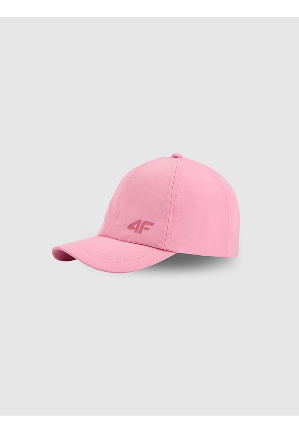 4f - 4F Czapka z daszkiem snapback dziecięca - różowa MT. Kolor: różowy. Materiał: bawełna, materiał. Styl: sportowy, casual, klasyczny, młodzieżowy