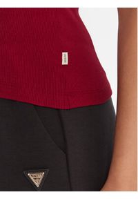 Guess Jeans T-Shirt W5BP45 KA0H1 Czerwony Slim Fit. Kolor: czerwony. Materiał: bawełna #4