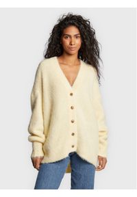 AMERICAN VINTAGE - American Vintage Sweter Foubay FOU19AH22 Żółty Relaxed Fit. Kolor: żółty. Materiał: wełna. Styl: vintage