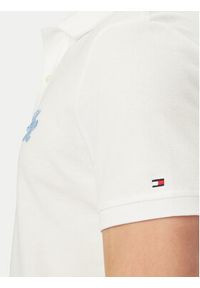 TOMMY HILFIGER - Tommy Hilfiger Polo MW0MW43046 Biały Regular Fit. Typ kołnierza: polo. Kolor: biały. Materiał: bawełna #5