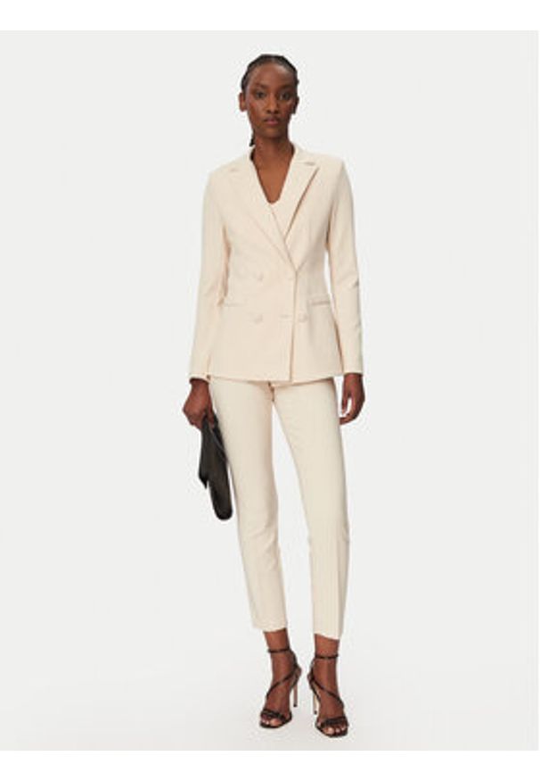 Rinascimento Marynarka CFC0128295003 Beżowy Slim Fit. Kolor: beżowy. Materiał: syntetyk