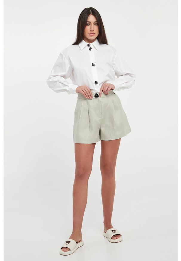 Armani Exchange - Szorty damskie lniane ARMANI EXCHANGE. Materiał: len