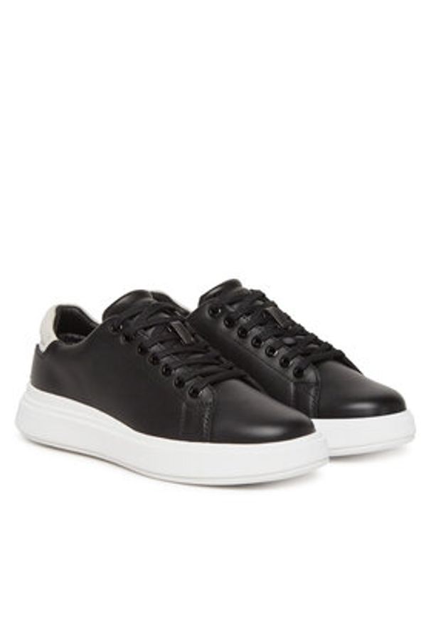Calvin Klein Sneakersy Cupsole Lace Up - Suede Bt HW0HW02404 Czarny. Kolor: czarny. Materiał: skóra