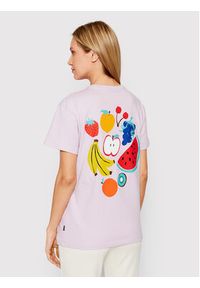 Converse T-Shirt 10022969-A04 Fioletowy Standard Fit. Kolor: fioletowy. Materiał: bawełna #3