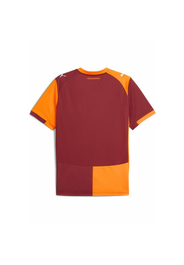 Puma - Męska koszulka domowa Galatasaray SK 25/26 PUMA Red Rhythm Intense Orange. Kolor: czerwony, pomarańczowy, wielokolorowy, żółty. Sport: piłka nożna