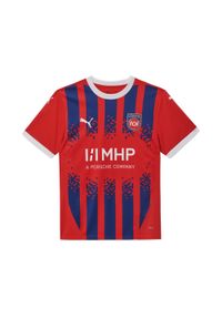 Puma - Młodzieżowa koszulka domowa FC Heidenheim 24/25 PUMA Red Clyde Royal Blue. Kolor: czerwony, niebieski, wielokolorowy. Sport: piłka nożna