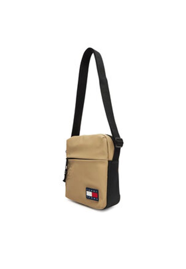 TOMMY HILFIGER - Tommy Hilfiger Saszetka Tjm Daily + Reporter AM0AM13270 Beżowy. Kolor: beżowy. Materiał: materiał