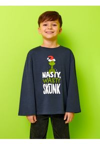 Sinsay - Koszulka Grinch - szary. Kolor: szary. Materiał: bawełna. Wzór: nadruk. Styl: wizytowy