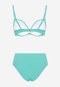 Renee - Zielone Basicowe Bikini Biustonosz i Majtki Figi Natonea. Kolor: zielony