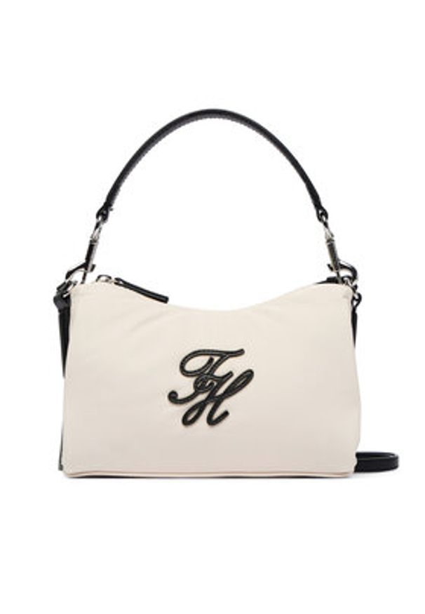 TOMMY HILFIGER - Tommy Hilfiger Torebka Th Elevated Nylon Mini Crossover AW0AW18623 Écru. Materiał: skórzane