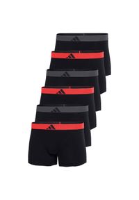 Adidas - Bokserki Active Flex Cotton Body 6 pak. Kolor: szary. Materiał: bawełna, elastan
