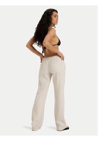 Roxy Spodnie materiałowe Oceanside ARJNP03006 Beżowy Easy Fit. Kolor: beżowy. Materiał: len #4