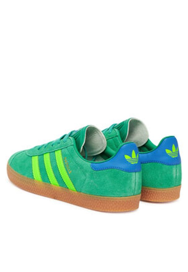 Adidas - adidas Sneakersy Gazelle JP7127 Zielony. Kolor: zielony. Materiał: zamsz, skóra. Model: Adidas Gazelle