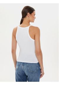 Calvin Klein Jeans Top J20J223623 Biały Slim Fit. Kolor: biały. Materiał: bawełna #3