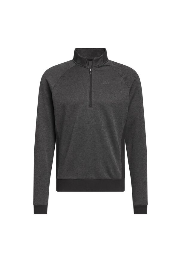 Adidas - Bluza DWR Quarter-Zip. Kolor: czarny, szary, wielokolorowy. Materiał: dresówka, polar, materiał. Sport: golf