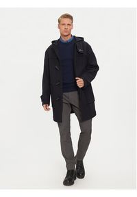 BOSS Płaszcz wełniany 50528188 Granatowy Regular Fit. Kolor: niebieski. Materiał: syntetyk #4