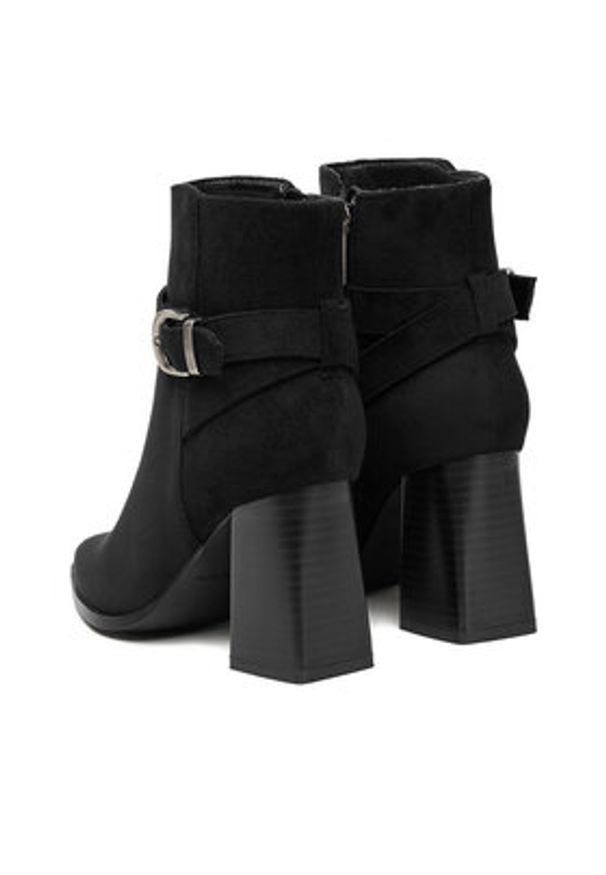 Jenny - JENNY Botki CEO-LS6128-02 Czarny. Kolor: czarny. Materiał: materiał