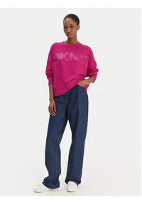 DKNY Sport Bluza DP6T1561 Różowy Oversize. Kolor: różowy. Materiał: bawełna. Styl: sportowy #3