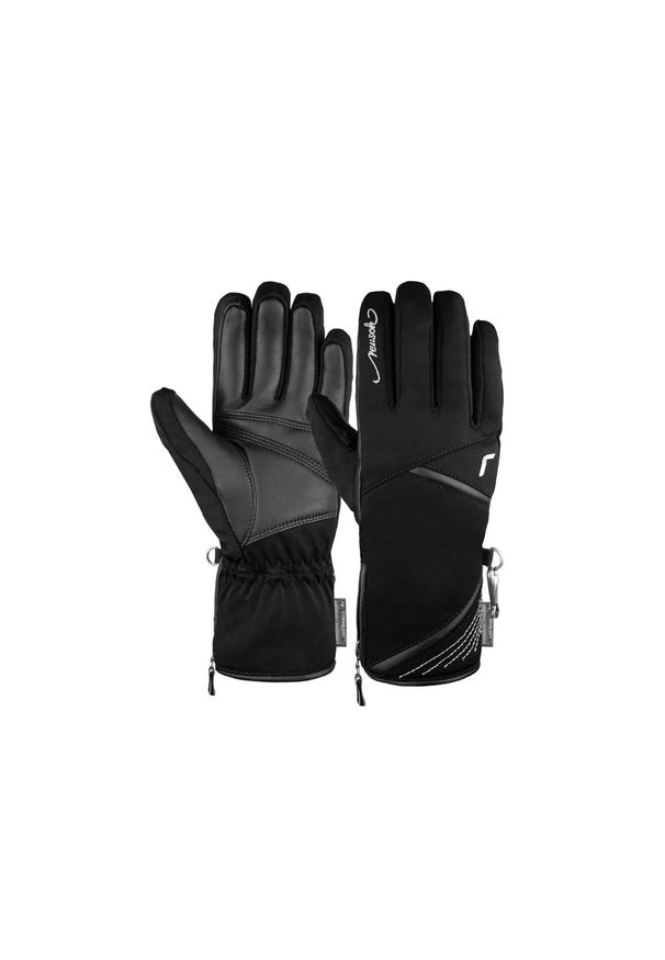 Rękawice narciarskie damskie Reusch Lore Primaloft ocieplane softshell skórzane. Kolor: wielokolorowy, czarny, szary. Materiał: skóra, softshell. Technologia: Primaloft. Sport: narciarstwo