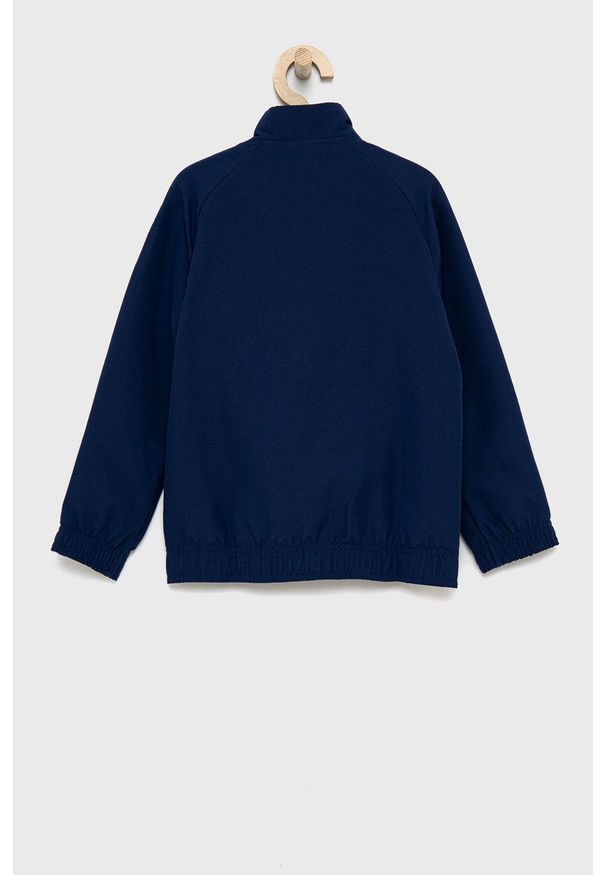 adidas Performance Bluza dziecięca kolor granatowy gładka. Okazja: na co dzień. Kolor: niebieski. Materiał: materiał, tkanina. Długość rękawa: raglanowy rękaw. Wzór: gładki. Styl: casual