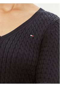 TOMMY HILFIGER - Tommy Hilfiger Sweter WW0WW40999 Granatowy Regular Fit. Kolor: niebieski. Materiał: syntetyk