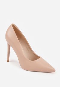 Born2be - Beżowe Klasyczne Szpilki VICES o Gładkim Wykończeniu Selimya. Okazja: na co dzień, na ślub cywilny, do pracy, na wesele. Kolor: beżowy. Materiał: jeans. Wzór: gładki. Obcas: na szpilce. Styl: klasyczny #9