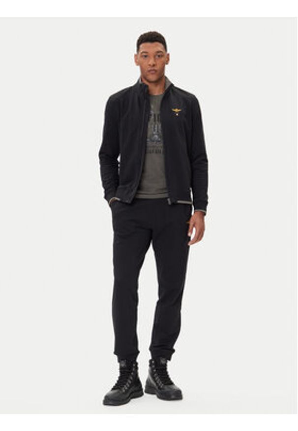 Aeronautica Militare Bluza 252FE1956UF00459 Czarny Regular Fit. Kolor: czarny. Materiał: bawełna