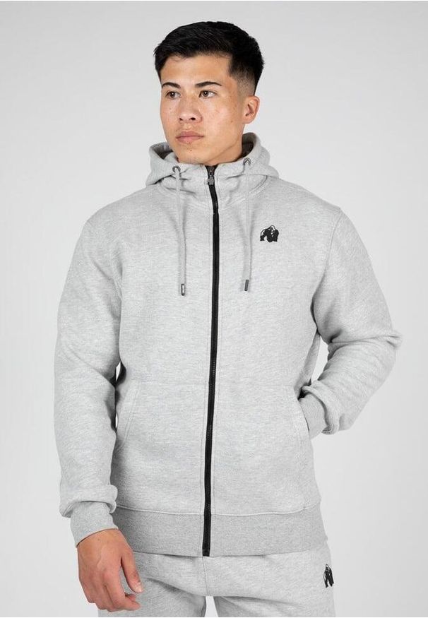 GORILLA WEAR - Kennewick Bluza z kapturem zapinana na suwak - Szary. Typ kołnierza: kaptur. Kolor: szary. Sport: fitness