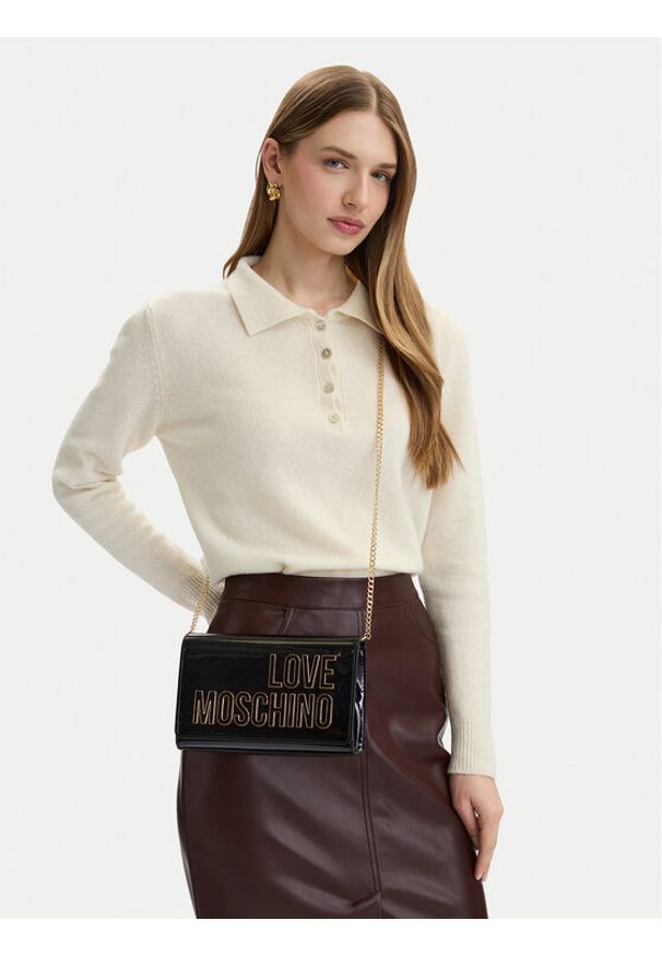 Love Moschino - LOVE MOSCHINO Torebka JC4251PP0OKE100A Czarny. Kolor: czarny. Materiał: skórzane