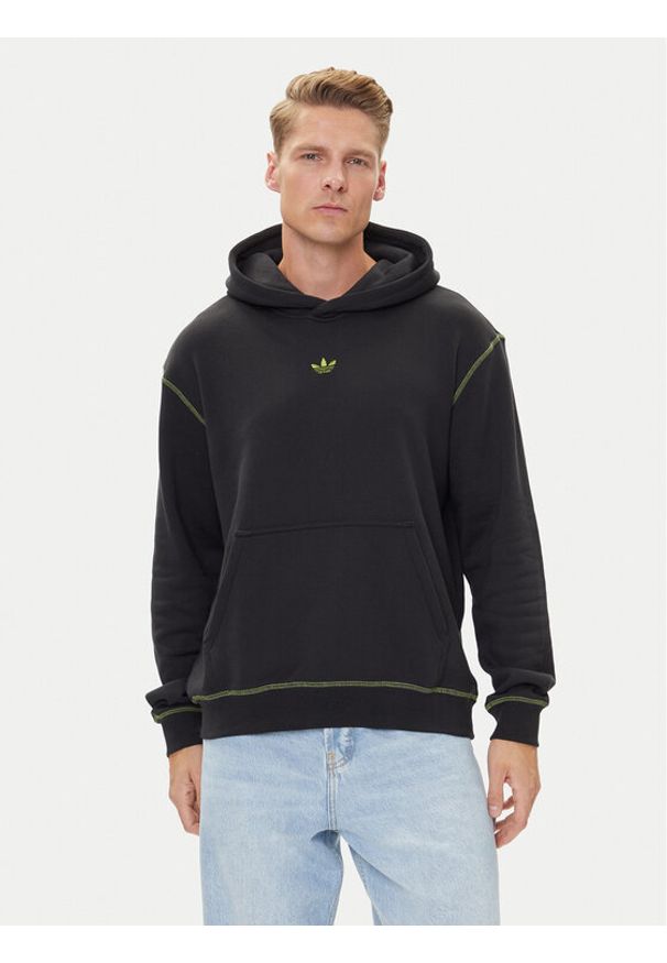 Adidas - adidas Bluza Distressed Graphic JY2730 Czarny Loose Fit. Kolor: czarny. Materiał: bawełna