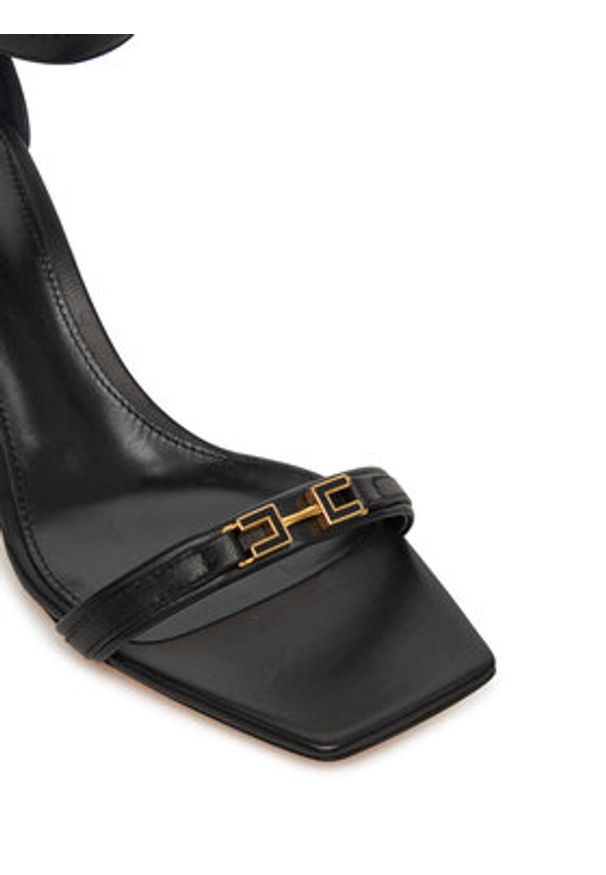 Elisabetta Franchi Sandały SA59L51E2 110 Czarny. Kolor: czarny. Materiał: skóra